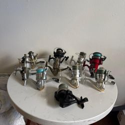 Fishing Spinning Reels Lot – Mixed Brands – All Working – Used Condition