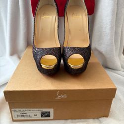 Women’s Glitter Platform Peep Toe Heels EU 40 / US 10
