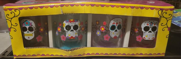 Sugar Skulls old-fashioned glasses