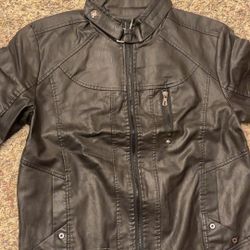 Black leather jacket for Men