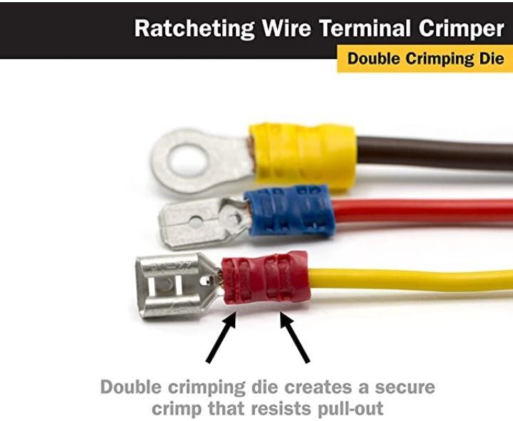 Professional-Grade Ratcheting Wire Crimper for Insulated Terminals