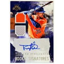 TEOSCAR HERNANDEZ ROOKIE AUTO DUAL-PATCH SP 2017 PANINI DIAMOND KING #RS-TH