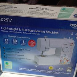 BROTHER JX2517 LIGHT WEIGHT. NEW.  FULL SIZE SEWING MACHINE 