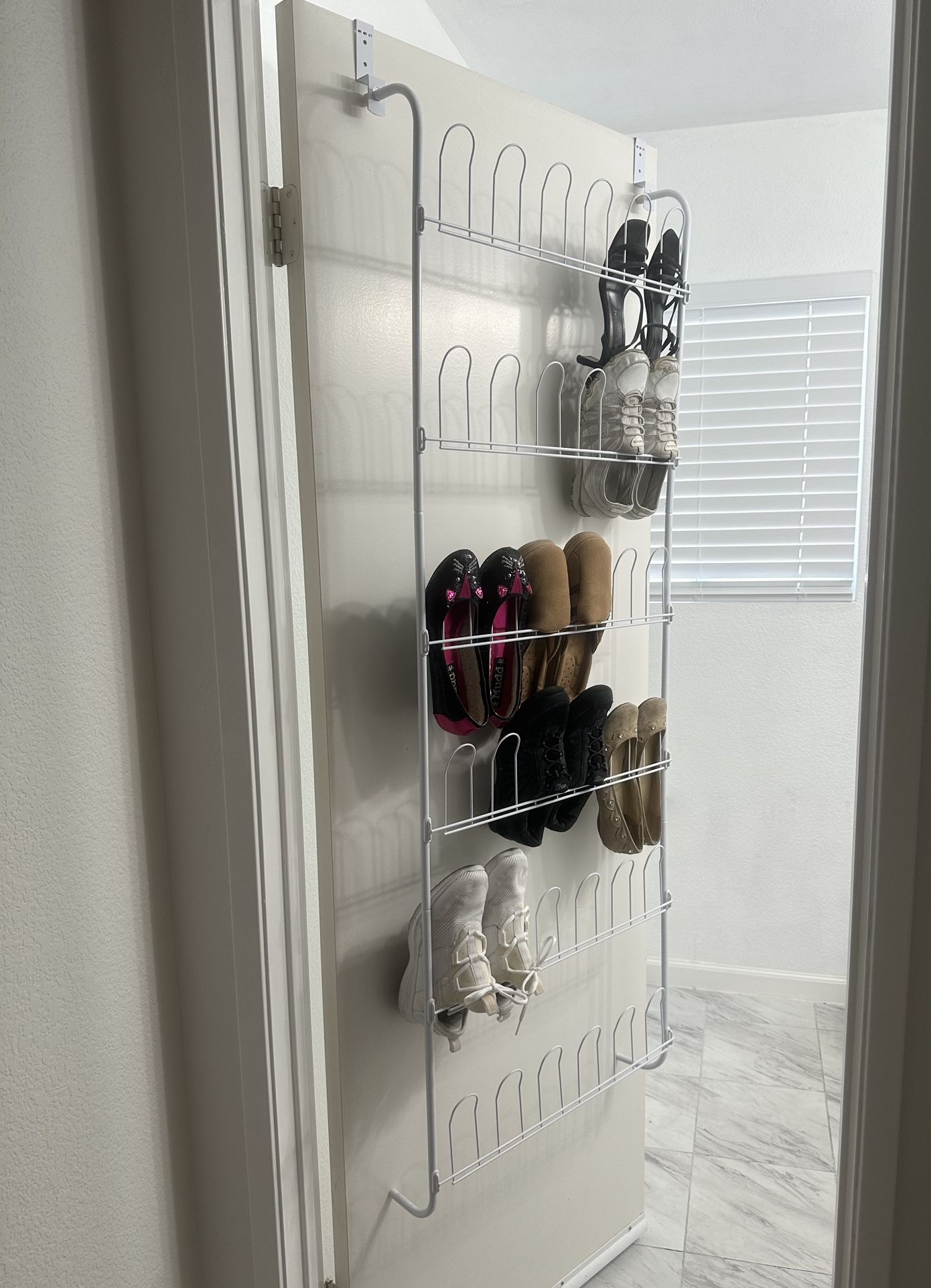 Over the Door Shoe Rack (Used), Holds 18 Pairs
