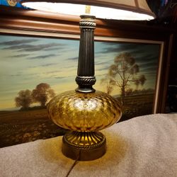 Amber Optics Italian Mid Century Lamp 