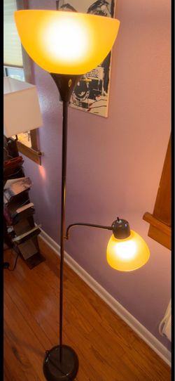 Torchiere Floor Lamp with Adjustable Reading Light