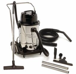 Powr-Flite PF57 Wet/Dry Vacuum – 20 Gallon Dual Motor, Stainless Steel Tank