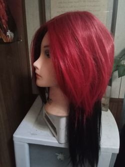 Sexy bobcut one side longer synthetic wig