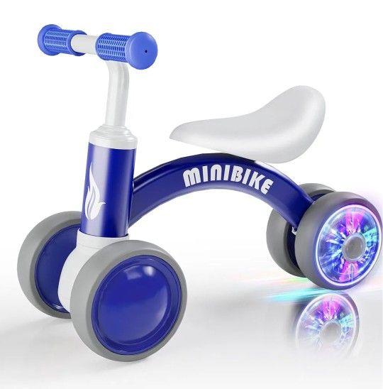 Colorful Lighting Balance Bike - Blue