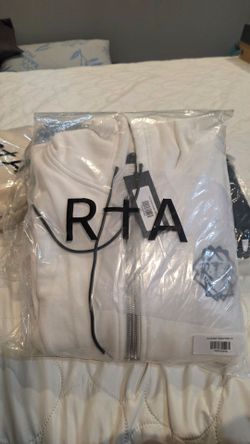 RTA White Zip-Up Hoodie with Tags