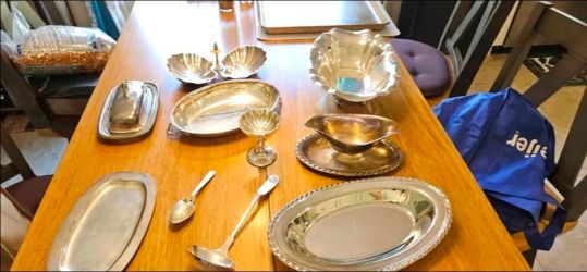 Silver plated dinnerware