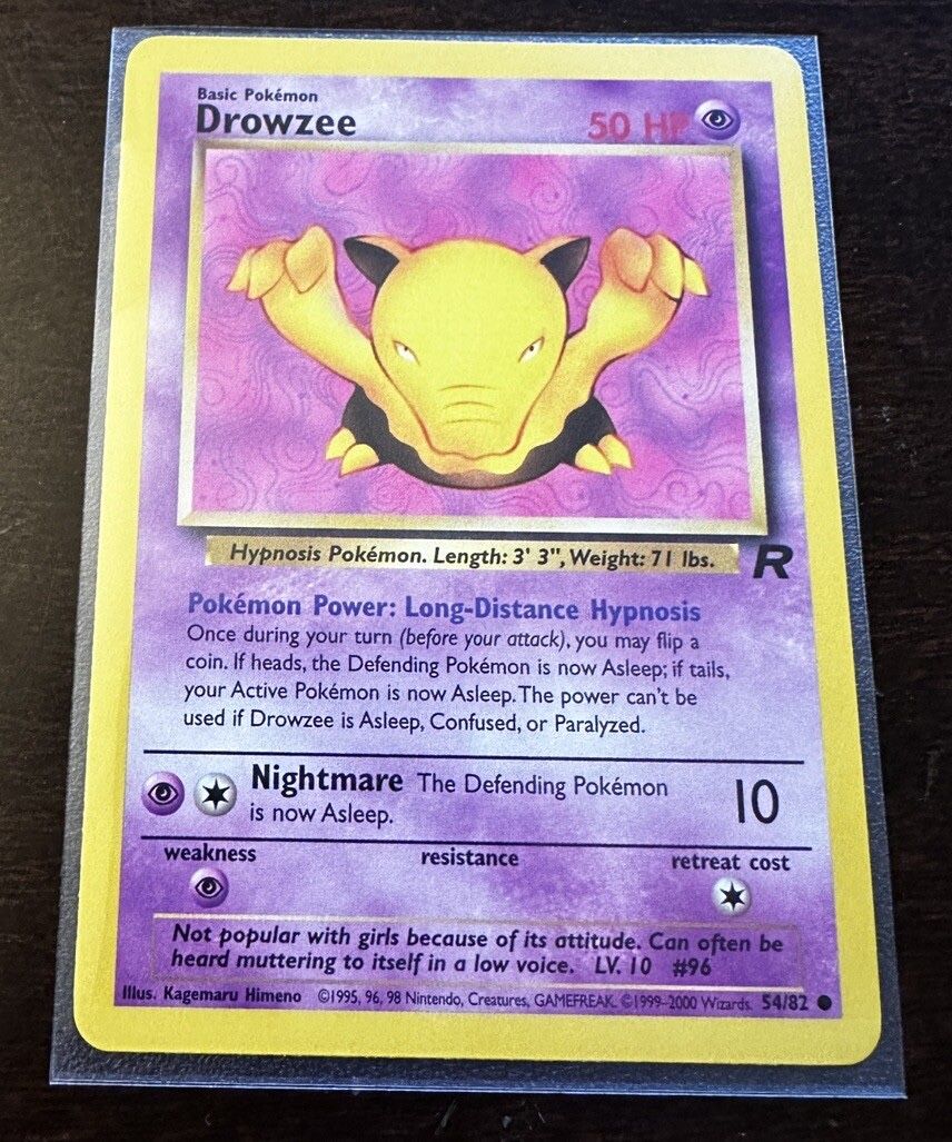 Nintendo Pokemon Drowzee Team Rocket Card #54/82