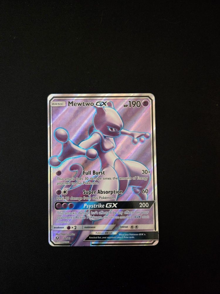 Mewtwo GX 2017 Shining Legends 72/73 Full Art TCG Pokemon NM