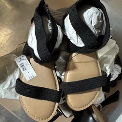 Black Sandals Size 8 And 9 $5 Each