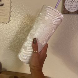 STARBUCKS WHITE MERMAID SCALE lilac tumbler