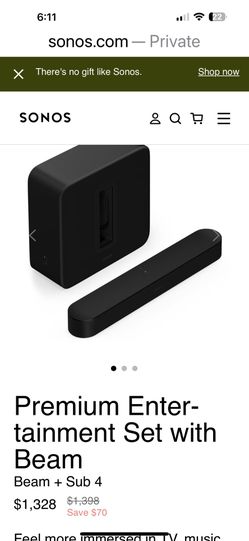 Sonos generation three subwoofer and beam