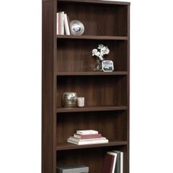 Sauder® Optimum 73-1/2"H 5-Shelf Bookcase, Spiced Mahogany