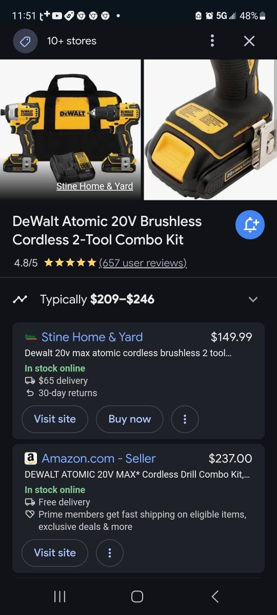 Atomic Dewalt Drill , Impact Just Tools