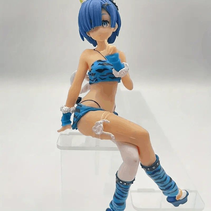 NEW Anime Girl Cute Sexy Ecchi Bikini Rem Re:Zero Sitting noodle stopper Figure 6.3" NO BOX