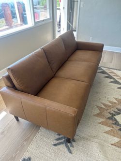 Faux Leather Living Spaces Couch $800