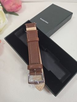 B&E Top Grain Leather Watch Band 20x18mm Quick Release Watch Straps, Replacement