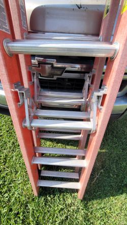 16ft Orange Fiberglass Ext Ladder , 2 Available