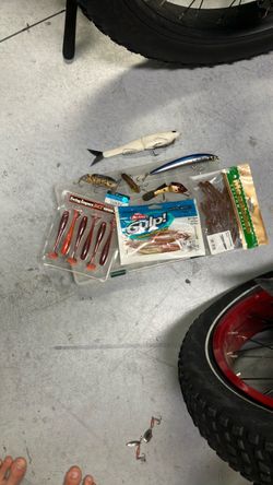 A bunch of fishing lures that I never use