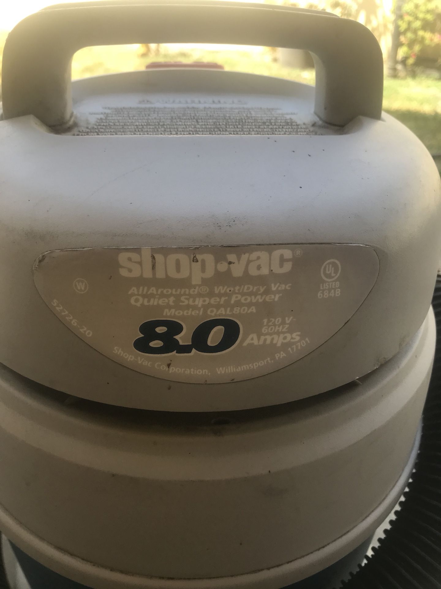 ShopVac Model QAL80A for Sale in Bassett, CA OfferUp