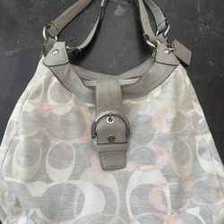 Light grey (beige/pink) Coach Bag