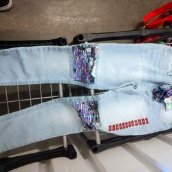New Kids jeans with matching hair scrunchy size 7/8