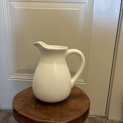 White Ceramic Pitcher