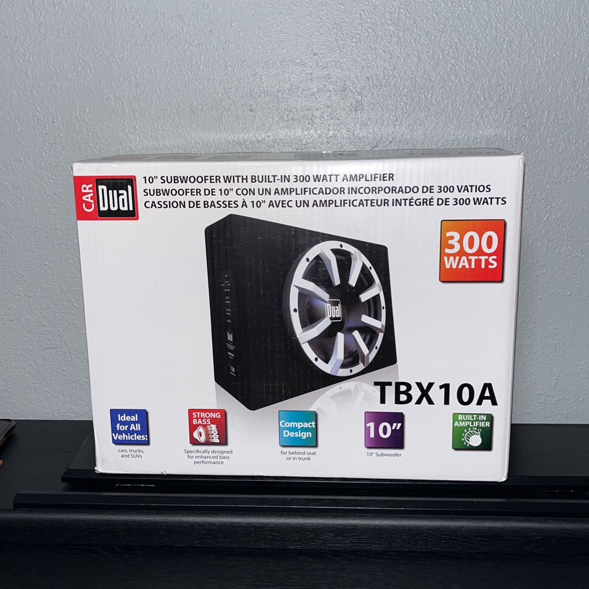 10 Inch Subwoofer With Built In 300 Watt Amplifier