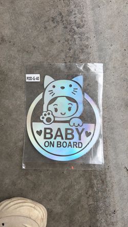 Baby On Board Holographic Car Sticker