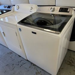 Used Like New Maytag Large Capacity Top Load Washer And Amana Gas Dryer Set 