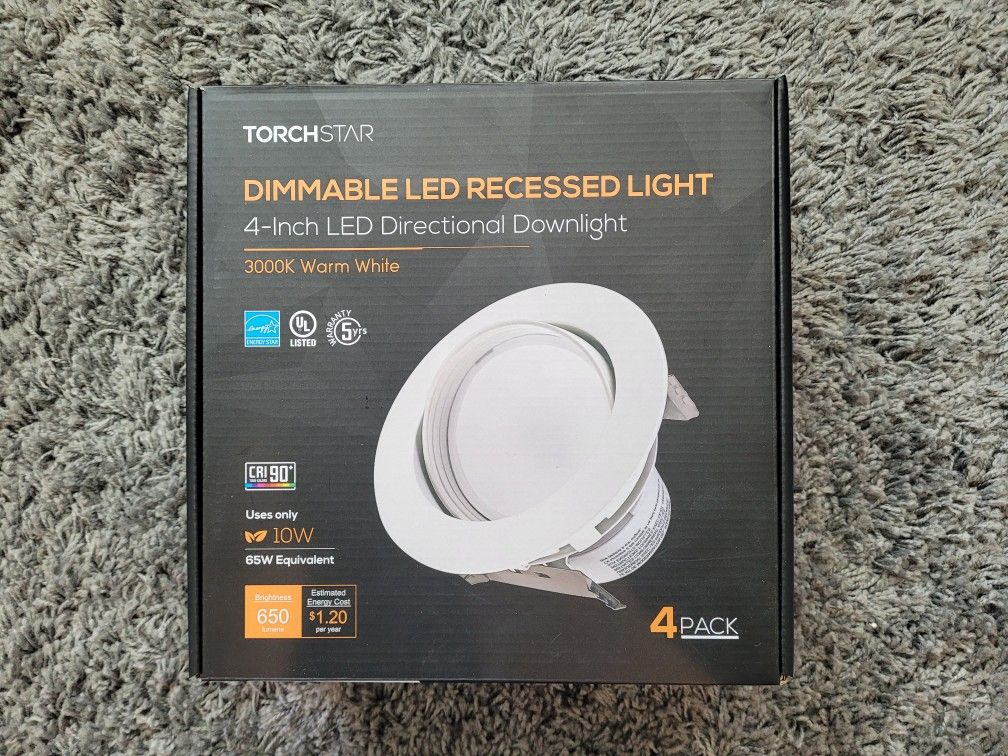 Torchstar Gimbal LED Recessed Light 4inch