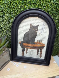 Smoking cat picture is 8 1/2 x 6 1/2 brand new