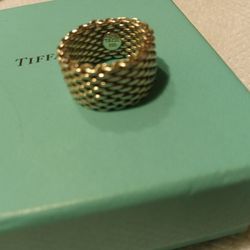Tiffany and company 925 Sterling silver mesh ring.
