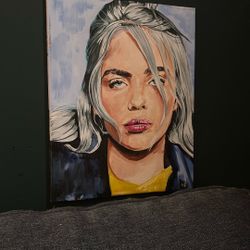Acrylic Billie Eilish Portrait Painting