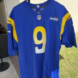 BLUE RAMS STAFFORD JERSEY SIZE LARGE 