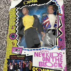 New Kids on the Block in concert Joe and Donnie Doll & cassette vintage