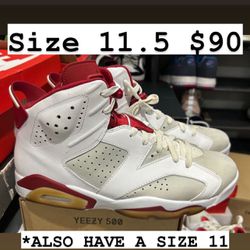 Jordan Retro 6s Size 11.5 & 11