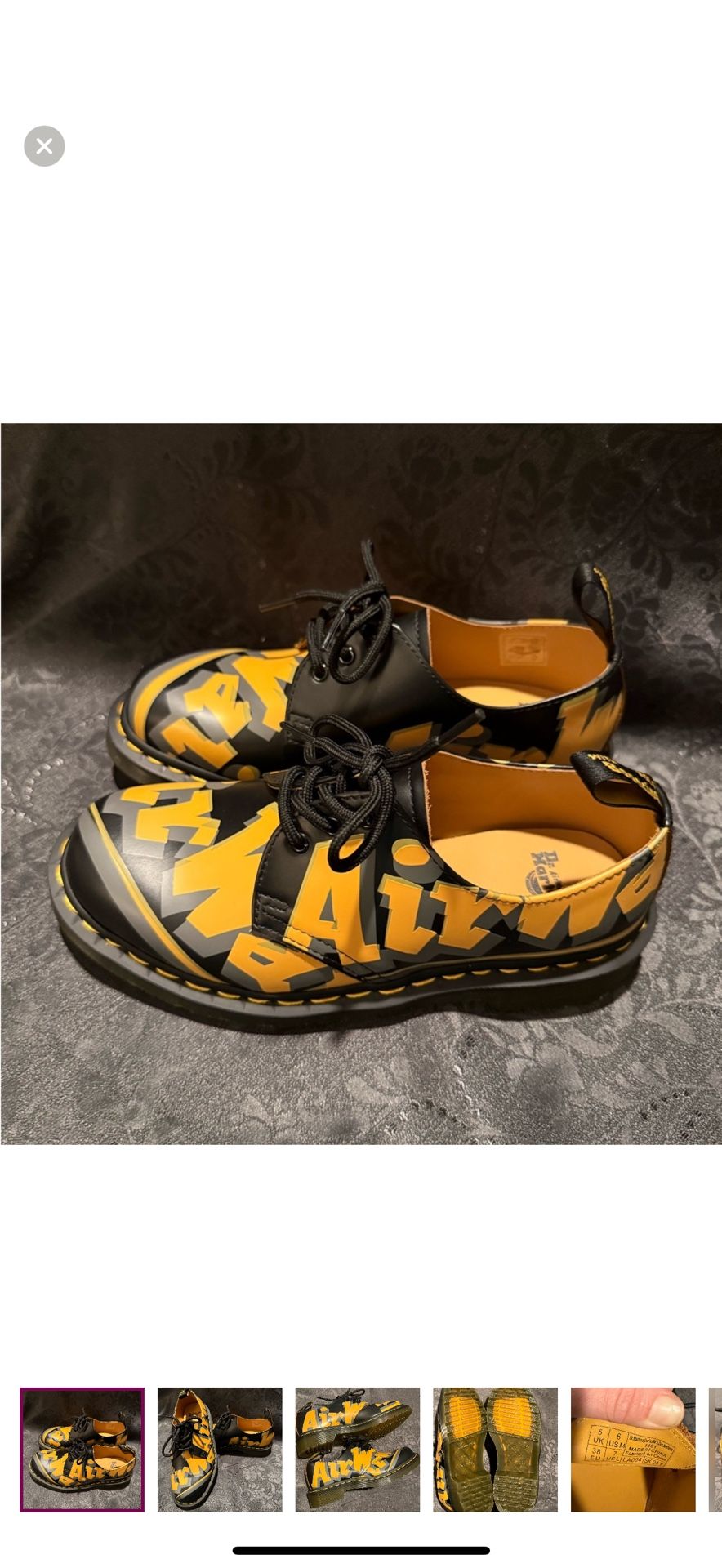 Dr. Martens Airwair 1461 Vintage Smooth Leather Black Oxford Shoes W size 7/M 6