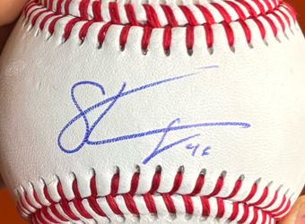 Griffin Canning Autographed baseball