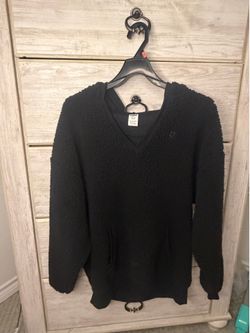 PINK Black sweater and beige cardigan