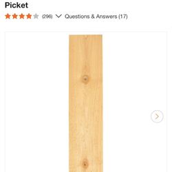 40 Units, 5/8 in. x 5-1/2 in. x 6 ft. American Western Red Cedar Flat-Top Fence Picket