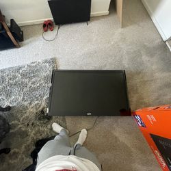 Television With Mounted Stand