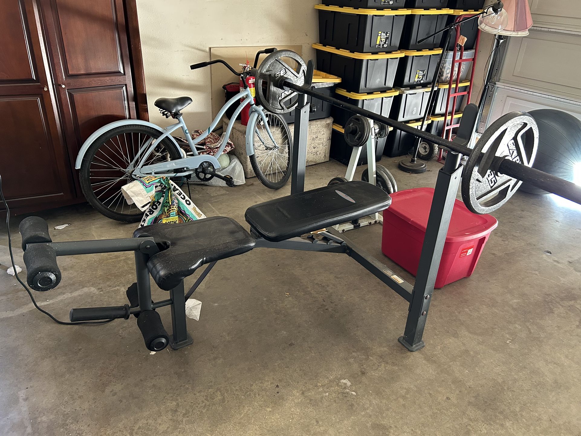 Weight Bench And Rack