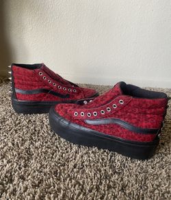 Red Leopard Platform Vans