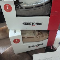 2 Minnetonka slippers