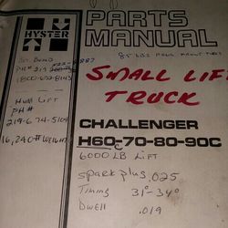 Hyster Manual  6000#